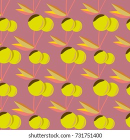 Cute cherry seamless pattern. Good for textile wrapping and wallpapers. Sweet ripe cherries background.