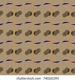 Cute cherry seamless pattern. Good for textile wrapping and wallpapers. Sweet ripe cherries background.