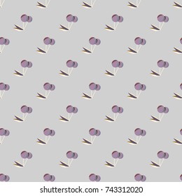 Cute cherry seamless pattern. Good for textile wrapping and wallpapers. Sweet ripe cherries background.