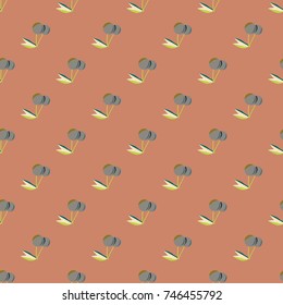 Cute cherry seamless pattern. Good for textile wrapping and wallpapers. Sweet ripe cherries background.