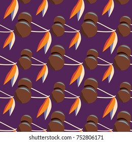 Cute cherry seamless pattern. Good for textile wrapping and wallpapers. Sweet ripe cherries background.