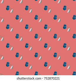 Cute cherry seamless pattern. Good for textile wrapping and wallpapers. Sweet ripe cherries background.