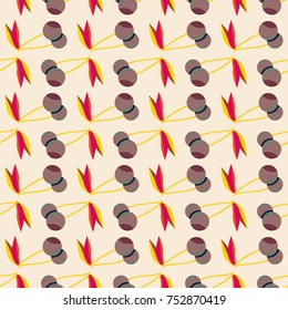 Cute cherry seamless pattern. Good for textile wrapping and wallpapers. Sweet ripe cherries background.