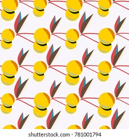 Cute cherry seamless pattern. Good for textile wrapping and wallpapers. Sweet ripe cherries background.