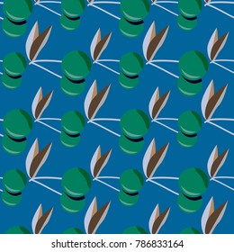 Cute cherry seamless pattern. Good for textile wrapping and wallpapers. Sweet ripe cherries background.