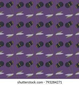 Cute cherry seamless pattern. Good for textile wrapping and wallpapers. Sweet ripe cherries background.