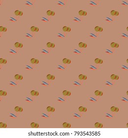 Cute cherry seamless pattern. Good for textile wrapping and wallpapers. Sweet ripe cherries background.