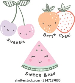 Cerezo, fresa y sandía