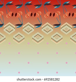 Cute cherry texture pattern. Good for textile wrapping and wallpapers, etc. Sweet ripe cherries background.
