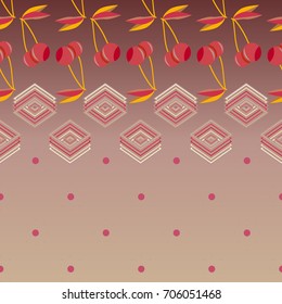 Cute cherry texture pattern. Good for textile wrapping and wallpapers, etc. Sweet ripe cherries background.
