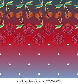 Cute cherry texture pattern. Good for textile wrapping and wallpapers, etc. Sweet ripe cherries background.