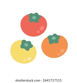 Cute cherry tomatoes illustration material