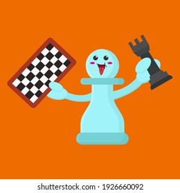 cute chess cartoon vector illustration
