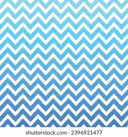 Cute chevron pattern vector background. Blue Ombre style zigzag pattern wallpaper.