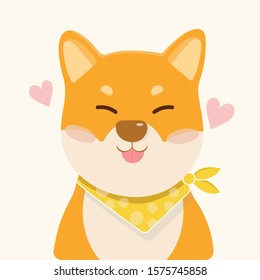 Cute Chiba Inu vector illustration - Vector