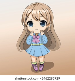 Lindo chibi anime chica manga