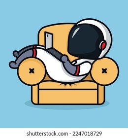 Cute chibi astronaut design vector