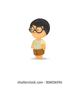 Cute Chibi Boy with Glasses