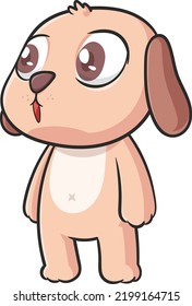 Cute chibi character illustration. file vector editable