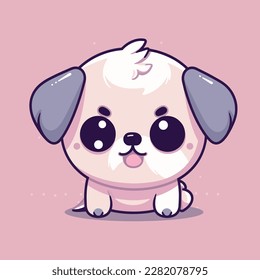 Cute Chibi Dog Kawaii Illustration