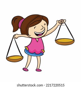 cute chibi girl character cartoon drawing illustration