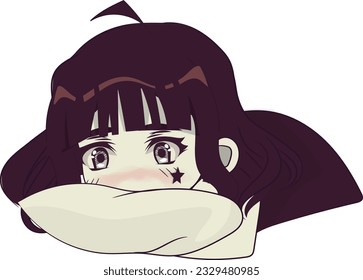 Cute chibi girl. Original character art.