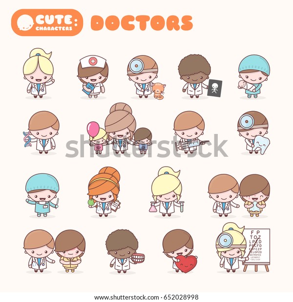 Immagine Vettoriale Stock 652028998 A Tema Carino Chibi