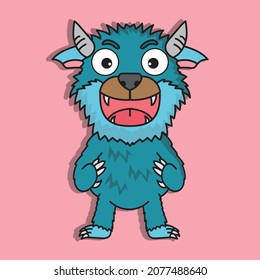 cute chibi monster cartoon character nft