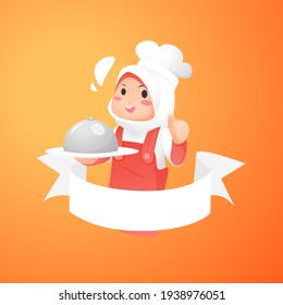 cute chibi Muslimah master Chef
