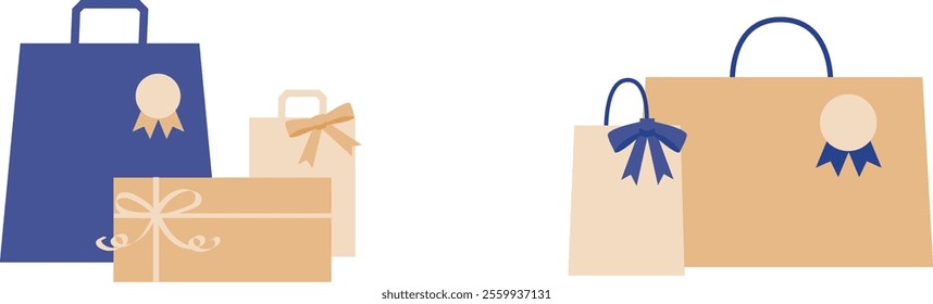 Cute chic color scheme gift illustration material