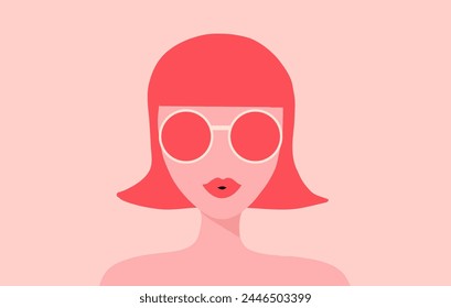Cute chic girl vector illustration