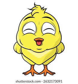 ilustração de desenhos animados de pintinho bonito