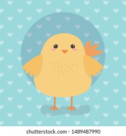 cute chick animal farm character
