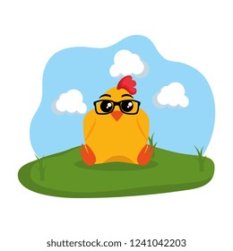 cute chick in the camp