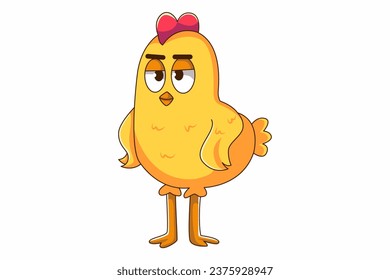 Cute Chick Character Design Illustration