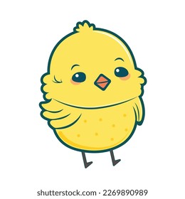 Cute Chick Chicken Vector Illustration Cartoon