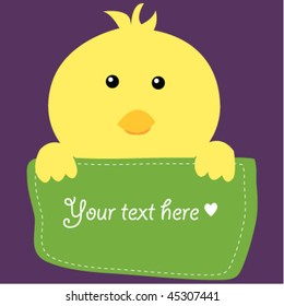 cute chick elephant with text box 4