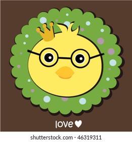 cute chick elephant with text box 4