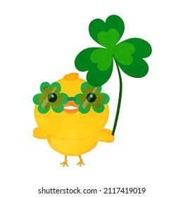 Cute chick enjoying St- Patrick's Day