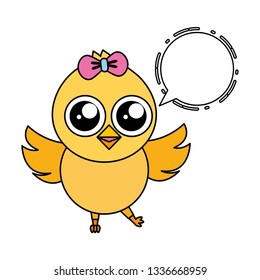 cute chick female cartoon