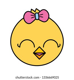 cute chick female cartoon