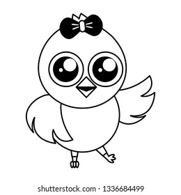 cute chick female cartoon