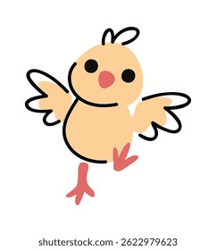 Doodle dibujado a mano de la chica linda