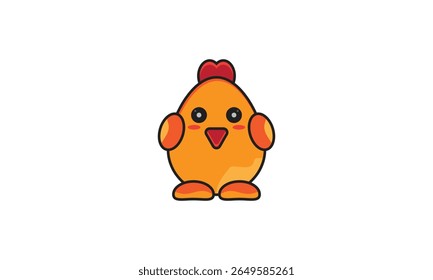 Vetor de ícone de pintinho bonito. Bom para educação, animal, engraçado, frango, indústria e web.