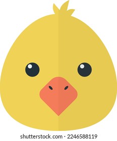 cute chick illustration in minimal style isolated on background