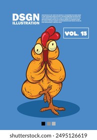 Ilustración de pollito lindo conveniente para los carteles, Anuncios, iconos y camisetas