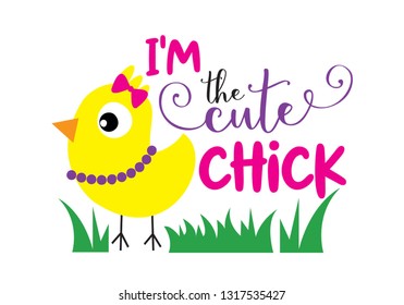 Cute chick ilustration-vector