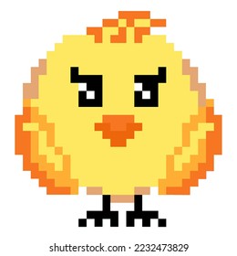 Vector de juego de arte de puxel de pollo