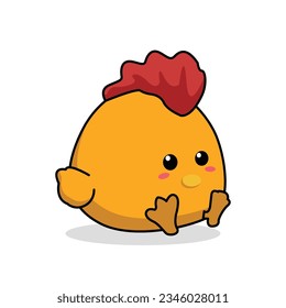 cute chick with sad expression
