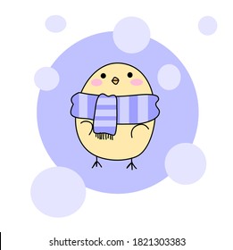 Cute chick with cute scarf
